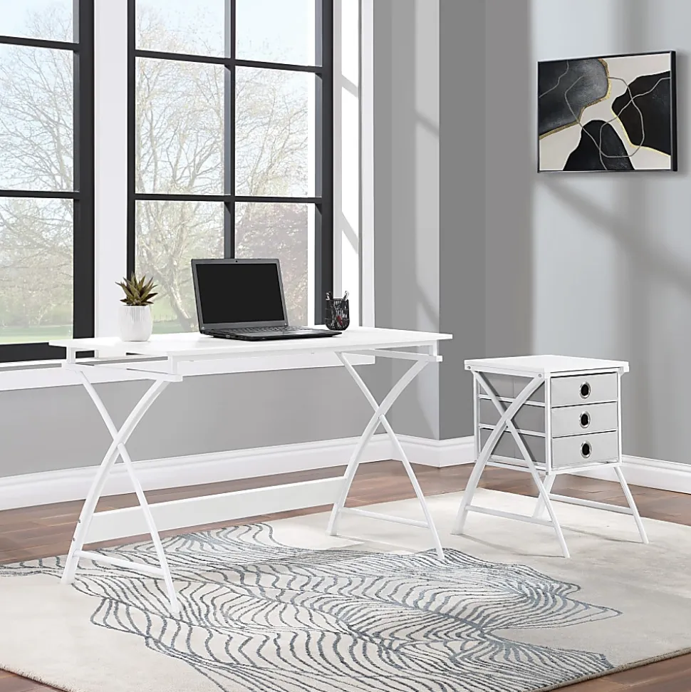 Office Star Olympic 48"W Computer Desk, White