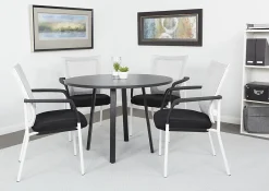 Office Star™ Prado Round Conference Table, 29-1/2”H x 42”W x 42”D, Black