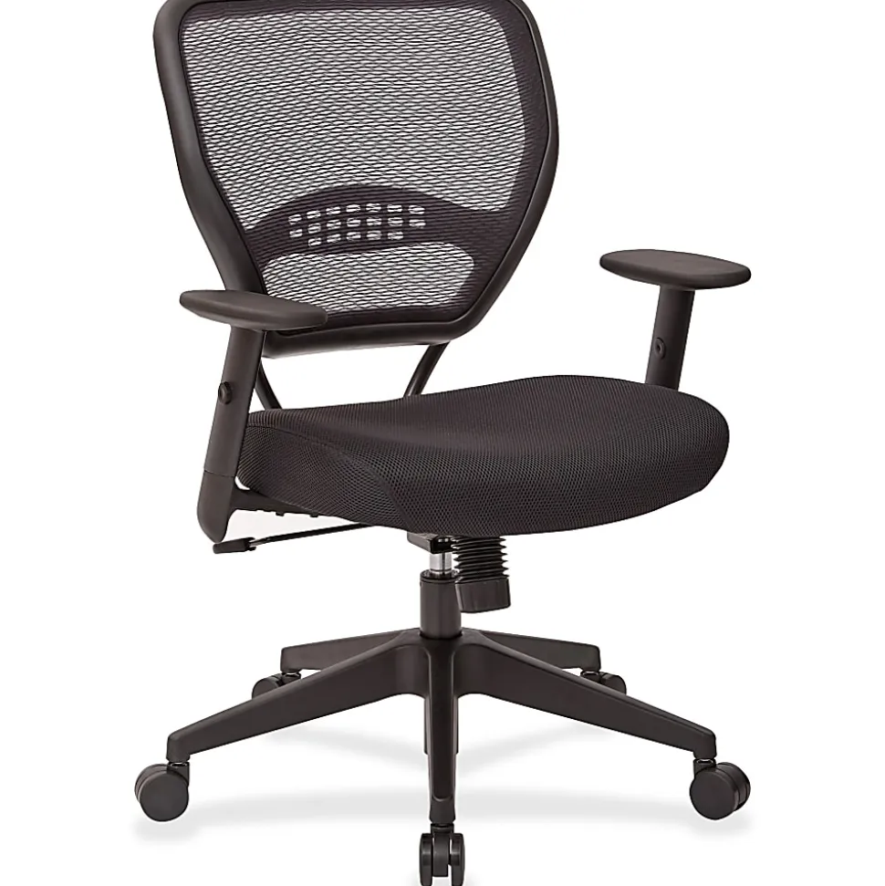 Office Star™ Professional Air Grid® Mid-Back Mesh Chair, Black