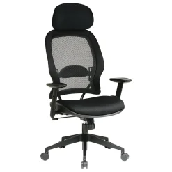 Office Star™ Professional Air Grid™ Mesh High-Back Office Chair With Headrest, Black