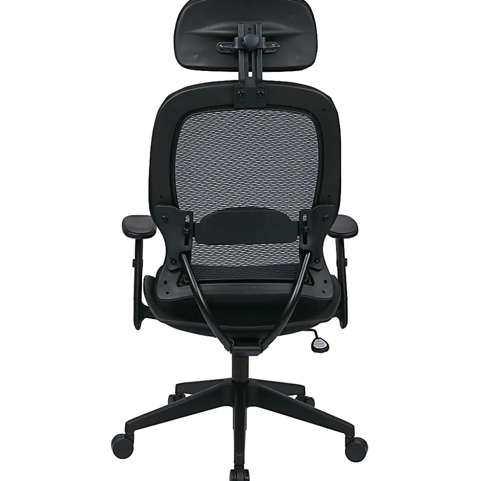 Office Star™ Professional Air Grid™ Mesh High-Back Office Chair With Headrest, Black