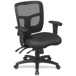Office Star™ ProGrid Mid-Back Mesh Adjustable Chair, Black
