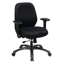 Office Star™ ProLine II Adjustable Ergonomic Fabric Executive Chair, Black