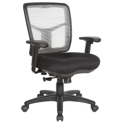 Office Star™ Pro-Line II® Air Mist Ergonomic Mesh Mid-Back Manager Chair, White