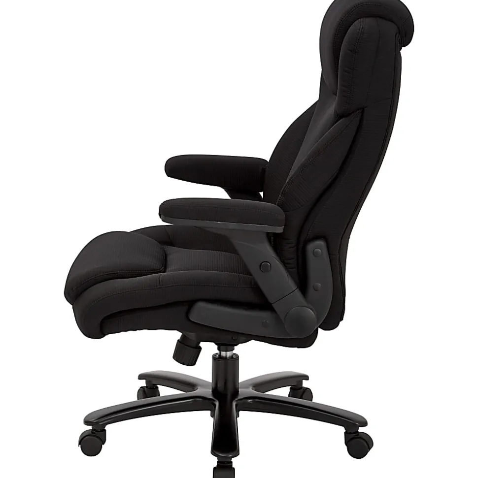 Office Star™ Pro-Line II Fabric High-Back Big And Tall Chair With Arms, Black