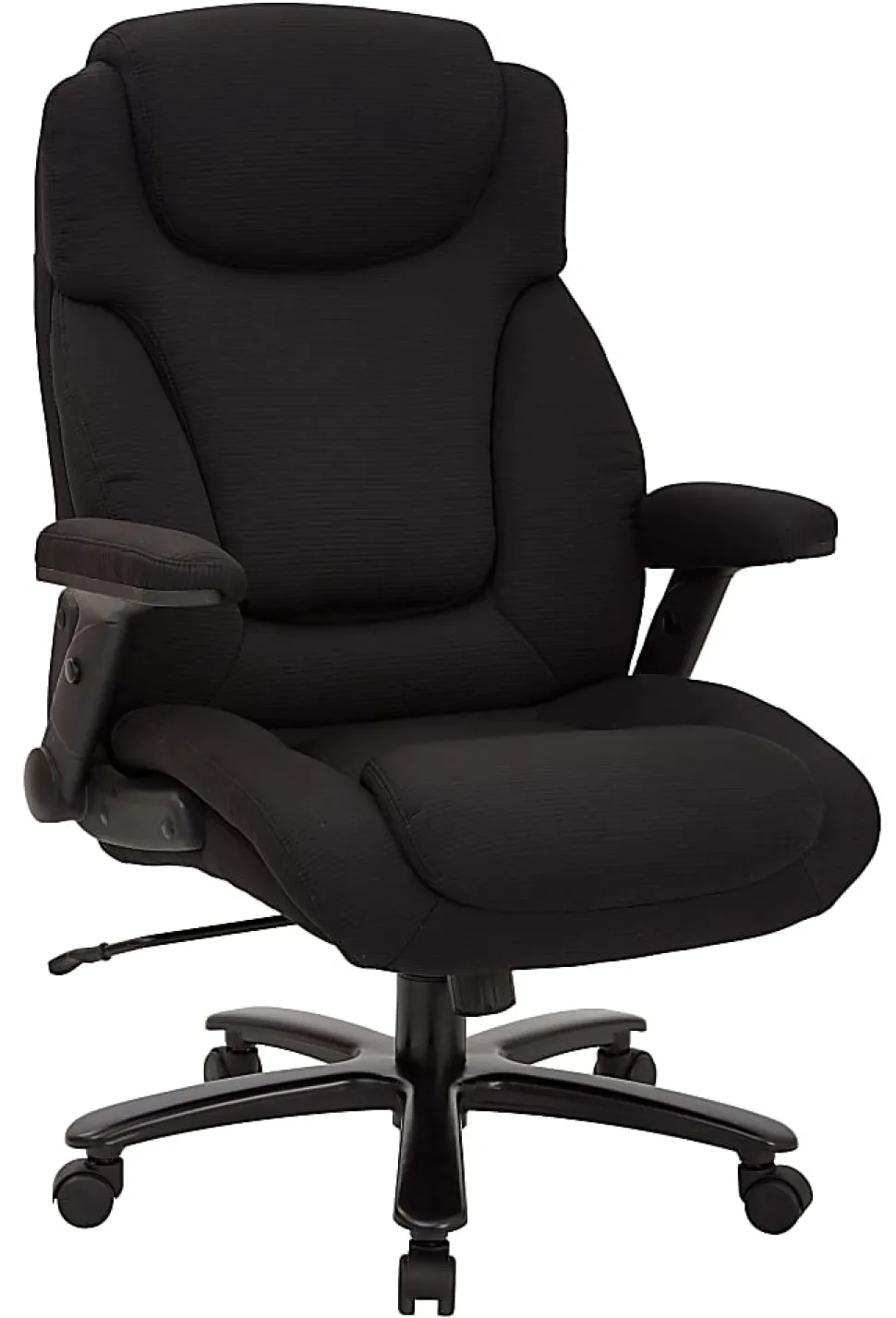 Office Star™ Pro-Line II Fabric High-Back Big And Tall Chair With Arms, Black