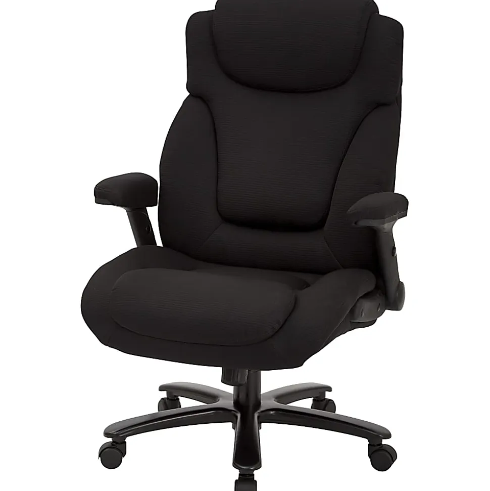Office Star™ Pro-Line II Fabric High-Back Big And Tall Chair With Arms, Black
