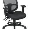 Office Star™ Pro Line II Pro Grid Ergonomic Task Chair With Adjustable Arms, Coal
