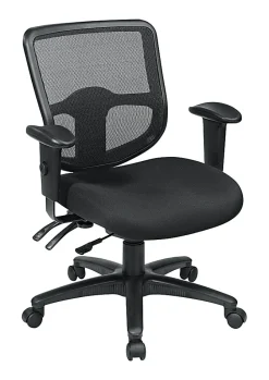 Office Star™ Pro Line II Pro Grid Ergonomic Task Chair With Adjustable Arms, Coal