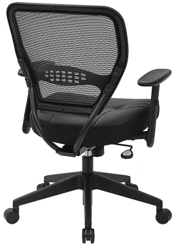 Office Starâ„¢ Space Seating Bonded Leather Mid-Back Chair, Black