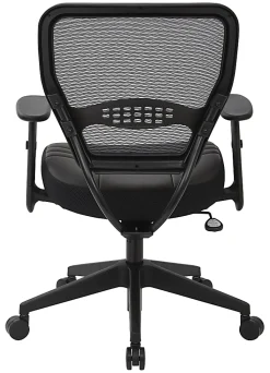 Office Star™ Space Seating Bonded Leather Mid-Back Chair, Black