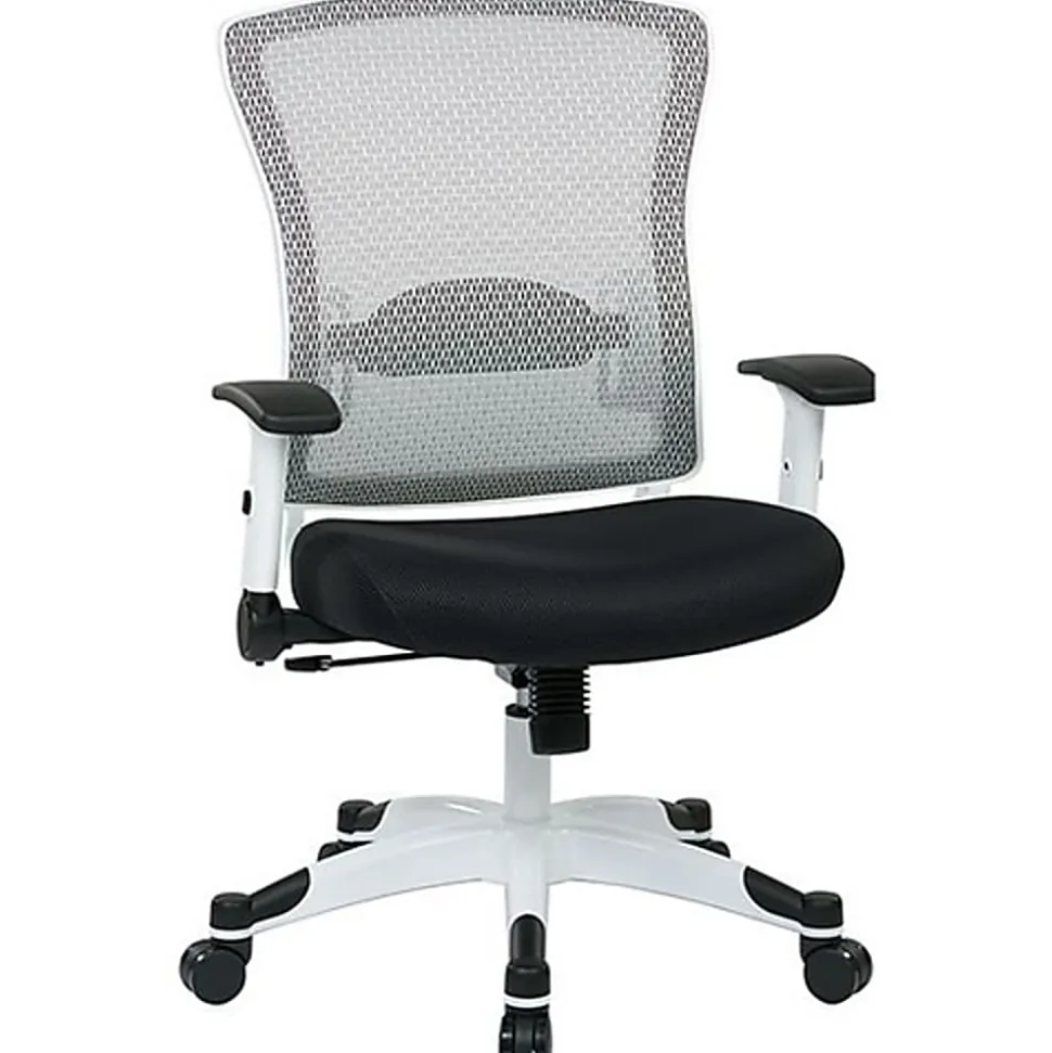 Office Star™ Space Seating Mesh Mid-Back Chair, Black/White