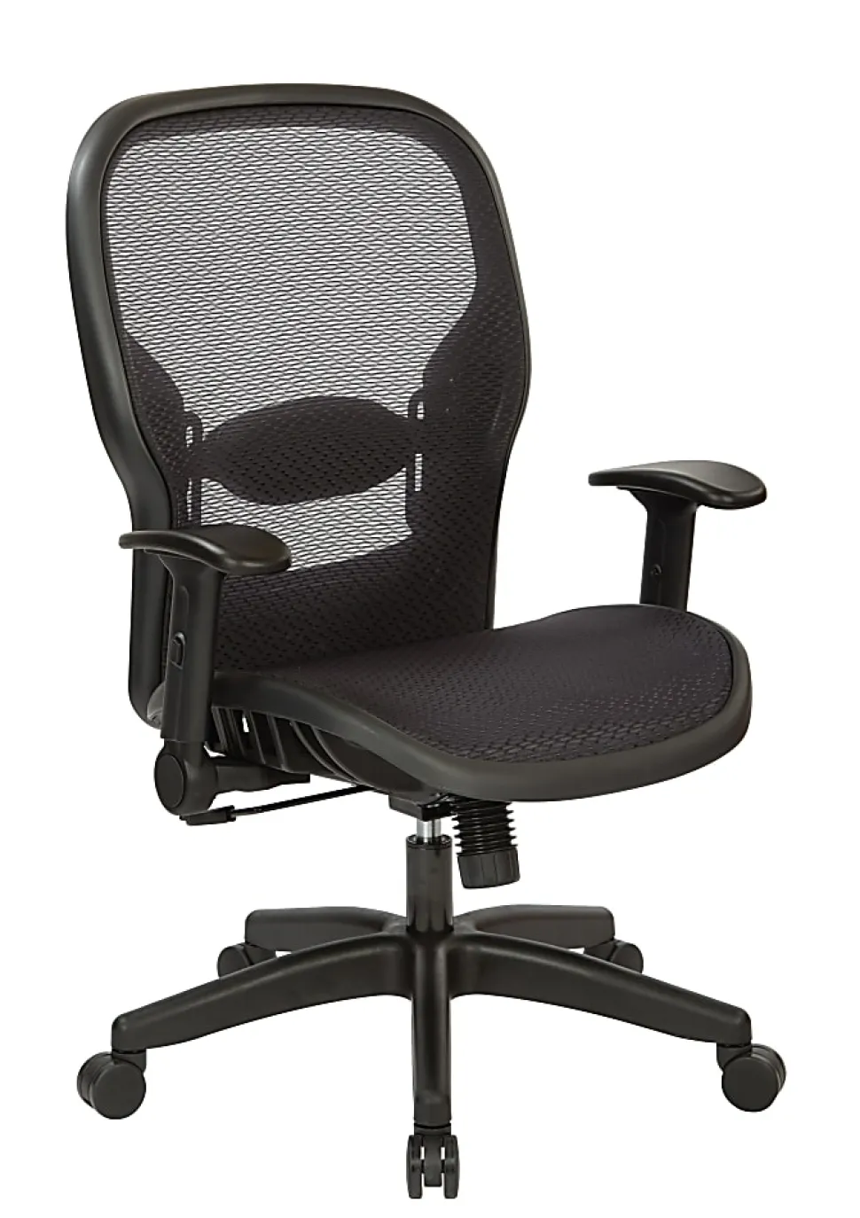 Office Star™ Space Seating 23 Series Air Grid® Mid-Back Manager's Chair, Black