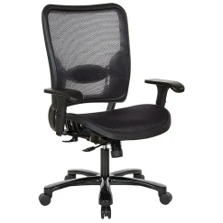 Office Star™ Space Seating 75 Series Ergonomic Air Grid® Mid-Back Big And Tall Chair, Black