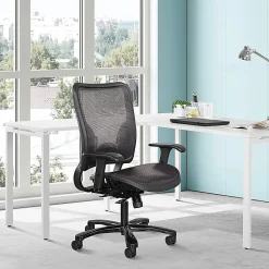 Office Star™ Space Seating 75 Series Ergonomic Air Grid® Mid-Back Big And Tall Chair, Black