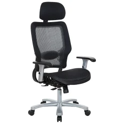 Office Starâ„¢ Space Seating 63 Series Air Grid Big And Tall Ergonomic Chair, Black/Silver