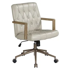 Office Star Waltham Faux Leather High-Back Executive Office Chair, Taupe