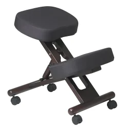 Office Star™ Work Smart Ergonomic Knee Chair, Black/Espresso