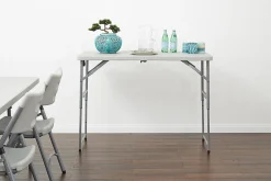 Office Star⢠Work Smart Height-Adjustable Fold-In-Half Resin Multi-Purpose Table, 35-1/2"H x 48"W x 24"D