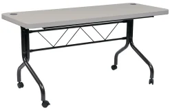 Office Star™ Work Smart Resin Multi-Purpose Flip Table With Locking Casters, 29-1/4