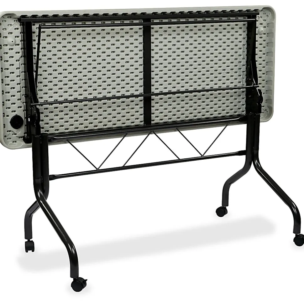 Office Star™ Work Smart Resin Multi-Purpose Flip Table With Locking Casters, 29-1/4"H x 60-1/2"W x 23-3/4"D