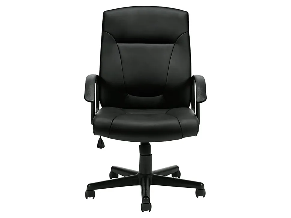Offices To Go - Chair - armrests - ring-shaped - tilt - swivel - artificial leather, Luxhide - black