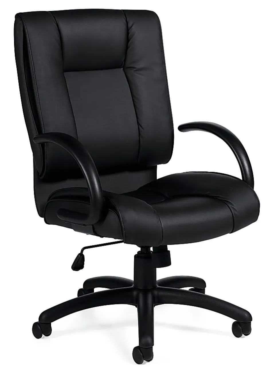 Offices To Go™ Luxehide Bonded Leather High-Back Chair, Black, OTG2700B