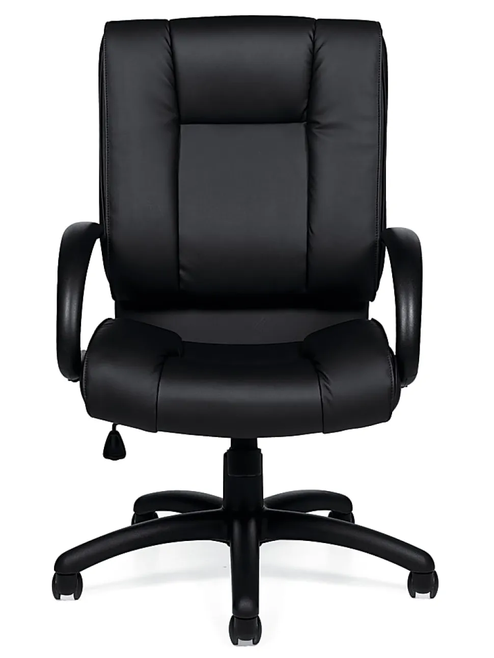 Offices To Go™ Luxehide Bonded Leather High-Back Chair, Black, OTG2700B