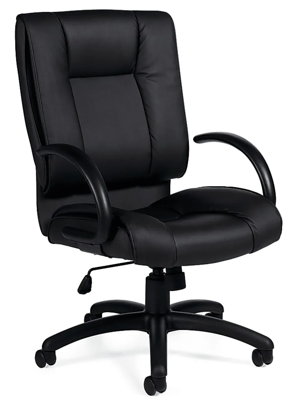 Offices To Go™ Luxehide Bonded Leather High-Back Chair, Black, OTG2700B