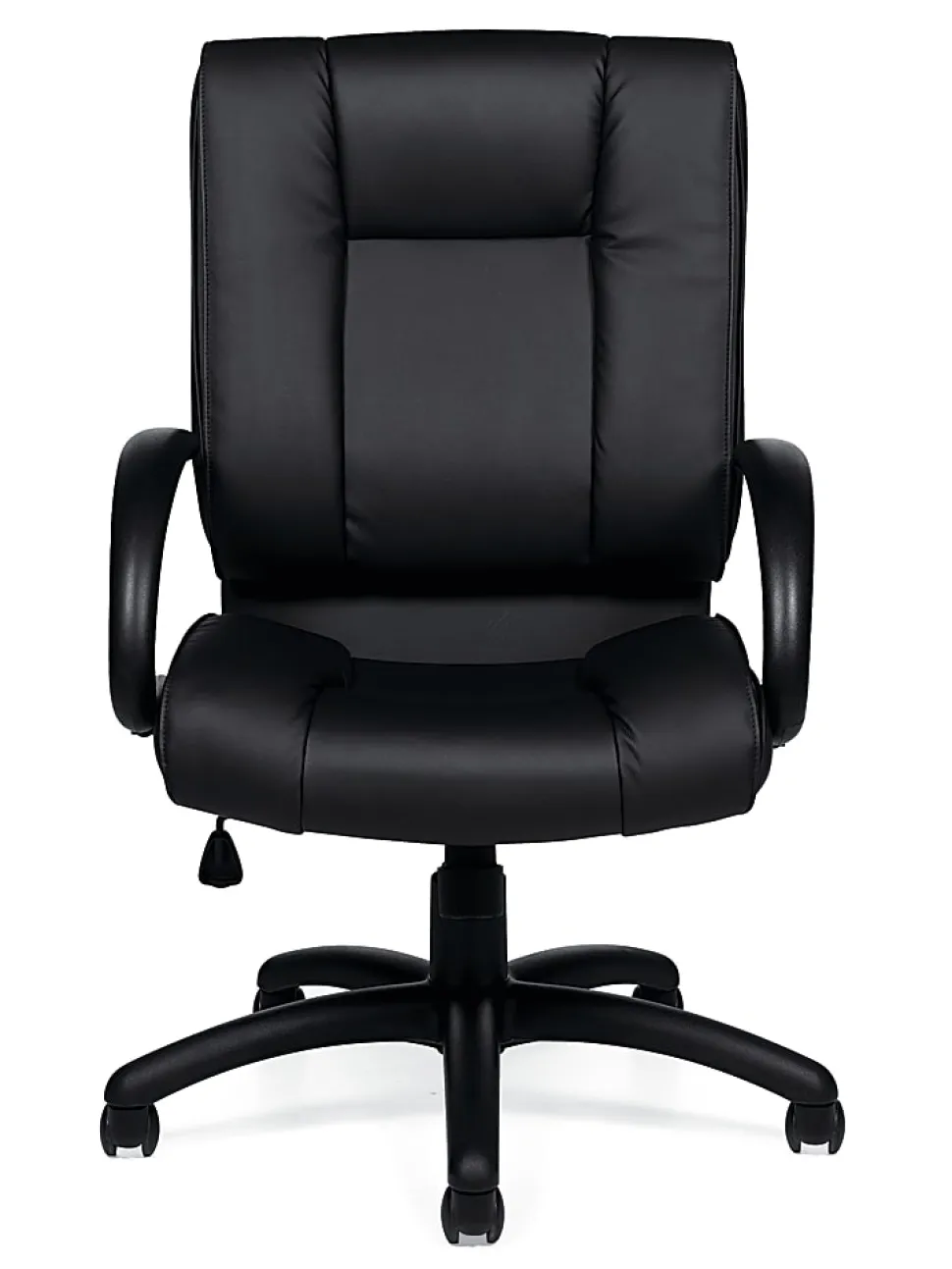 Offices To Go™ Luxehide Bonded Leather High-Back Chair, Black, OTG2700B