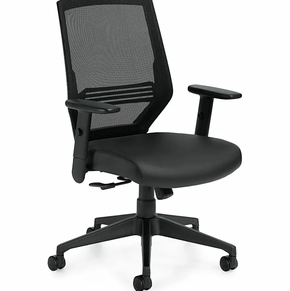 Offices To Go Mesh Mid-Back Office Chair, Black