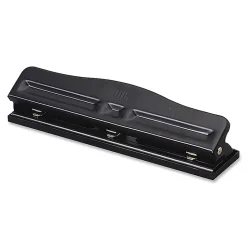OIC® Adjustable 3-Hole Punch, Black
