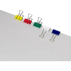 OIC® Binder Clips Tub, Small Clips, 3/4", Assorted Colors, Pack Of 36