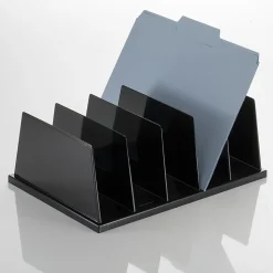 OIC 5-Compartment Desktop Sorter, Black