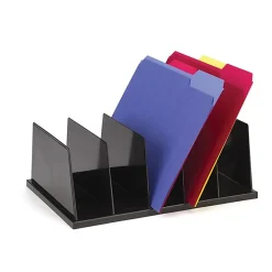 OIC 5-Compartment Desktop Sorter, Black