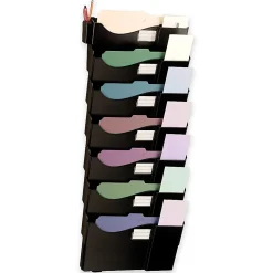 OIC® Grande Central Filing System, 7-Pocket, Black