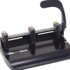 OIC® Heavy-Duty 3-Hole Lever Punch, Black