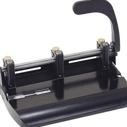 OIC® Heavy-Duty 3-Hole Lever Punch, Black
