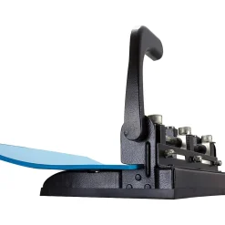 OIC® Heavy-Duty 3-Hole Lever Punch, Black