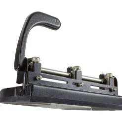OIC® Heavy-Duty 3-Hole Lever Punch, Black