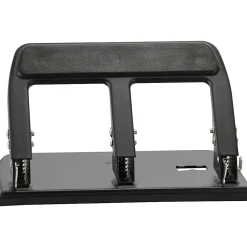 OIC® Heavy-Duty Padded Handle 3-Hole Punch, Black