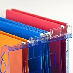 OIC Officemate Blue Glacier Desktop File Organizer, 10 3/4" x 12 1/2" x 8 5/8", Blue