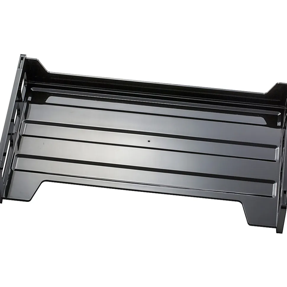 OIC® Side-Loading Stackable Desk Tray, Legal Size, Black