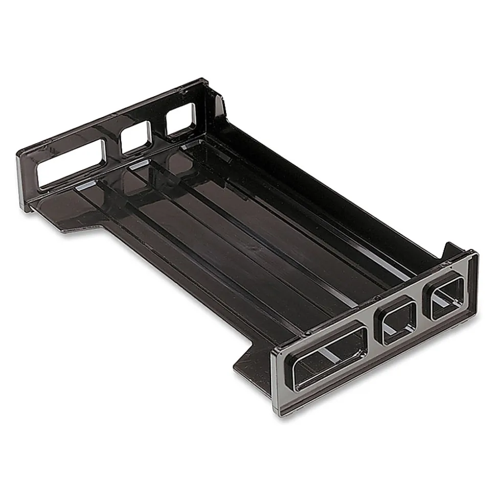 OIC® Side-Loading Stackable Desk Tray, Legal Size, Black