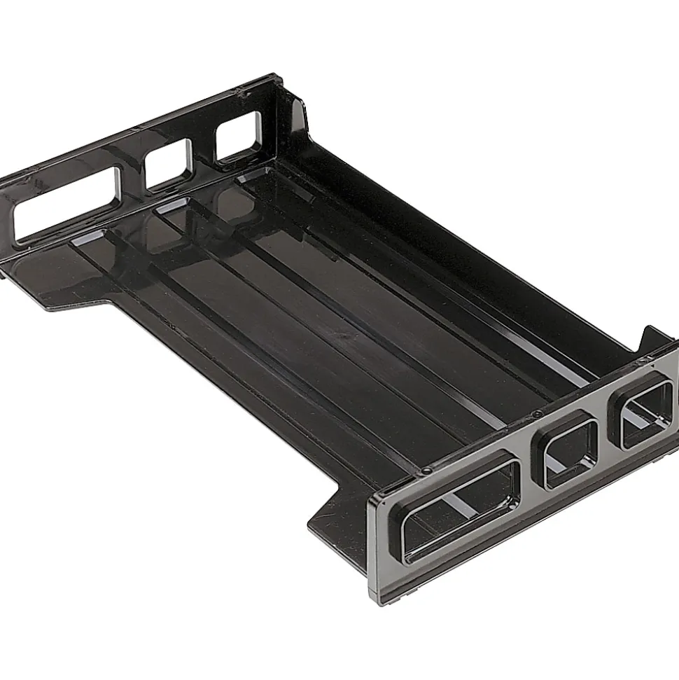 OIC® Side-Loading Stackable Desk Tray, Legal Size, Black
