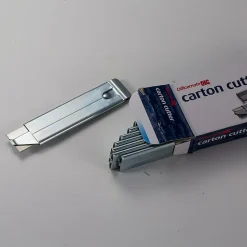 OIC® Single-Sided Razor Blade Carton Cutters, Silver, Pack Of 12