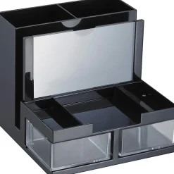 OIC VersaPlus Plastic 9-Compartment Desk Organizer, 5 1/2
