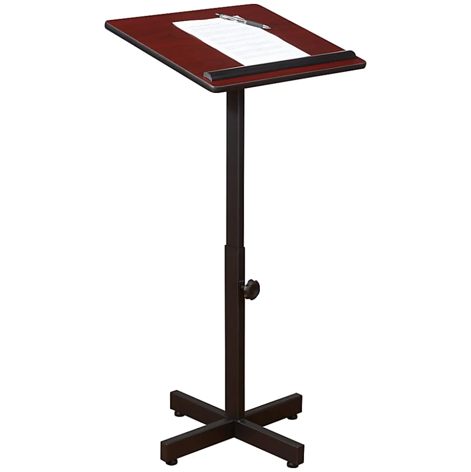 Oklahoma Sound? Portable Presentation Lectern Stand, Mahogany