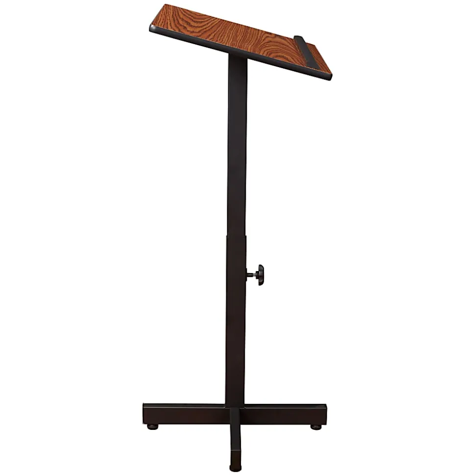 Oklahoma Sound Portable Presentation Lectern Stand, Medium Oak