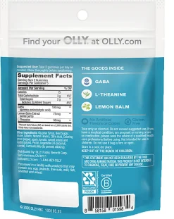 OLLY Goodbye Stress Berry Verbena Gummies, Pack Of 10 Gummies